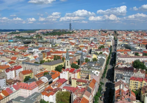 Ječná ulice a Karlovo náměstí Praha 2008