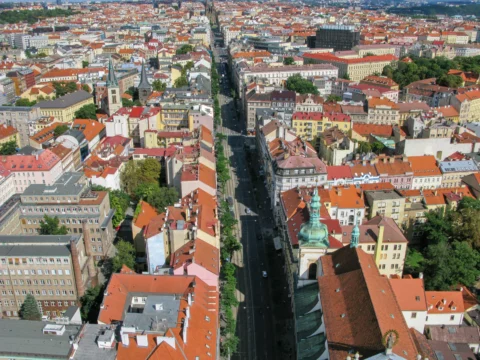 Ječná ulice a Karlovo náměstí Praha 2008