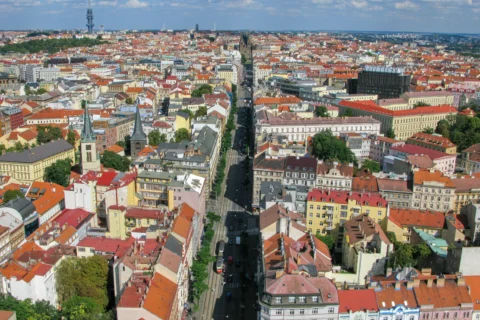 Ječná ulice a Karlovo náměstí Praha 2008
