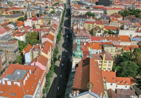 Ječná ulice a Karlovo náměstí Praha 2008