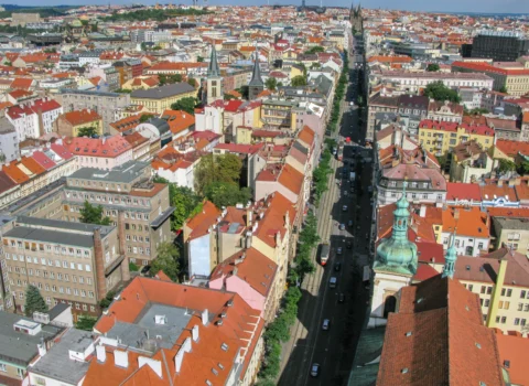 Ječná ulice a Karlovo náměstí Praha 2008