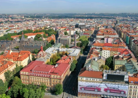 Ulice Sokolovslá Praha 2 2008