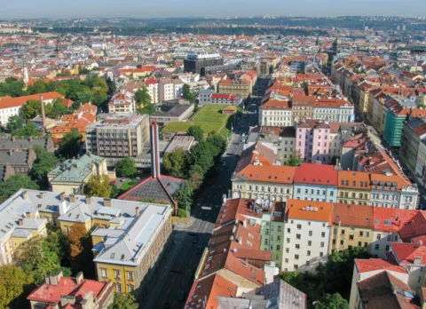 Ulice Sokolovslá Praha 2 2008