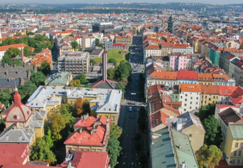Ulice Sokolovslá Praha 2 2008