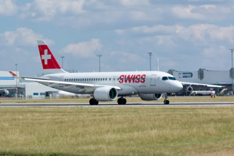 Airbus A220-300 SWISS Praha-Ruzyně