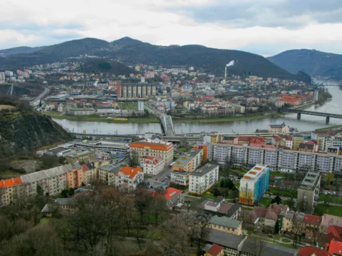 Ústí nad Labem ulice Přístavní centrum 2009