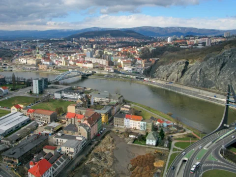 Ústí nad Labem ulice Přístavní centrum 2009