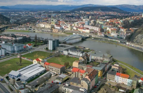 Ústí nad Labem ulice Přístavní centrum 2009