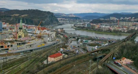 Ústí nad Labem ulice Přístavní centrum 2009