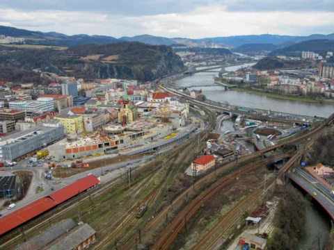 Ústí nad Labem ulice Přístavní centrum 2009