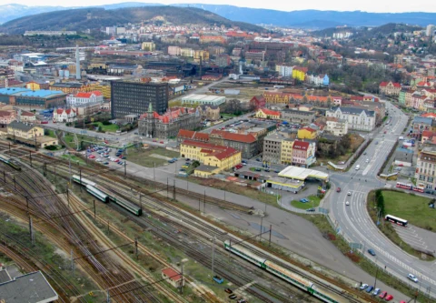 Ústí nad Labem ulice Přístavní centrum 2009