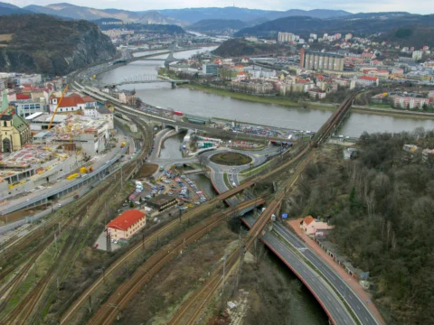 Ústí nad Labem ulice Přístavní centrum 2009