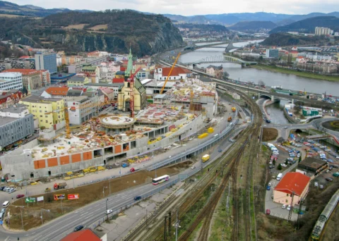 Ústí nad Labem ulice Přístavní centrum 2009