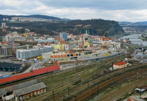 Ústí nad Labem ulice Přístavní centrum 2009