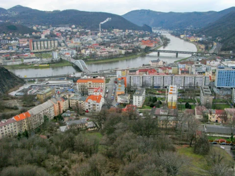 Ústí nad Labem ulice Přístavní centrum 2009