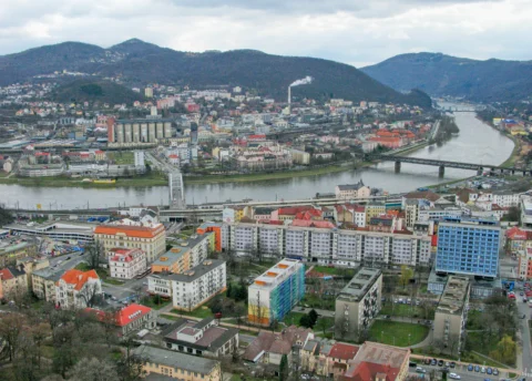 Ústí nad Labem ulice Přístavní centrum 2009