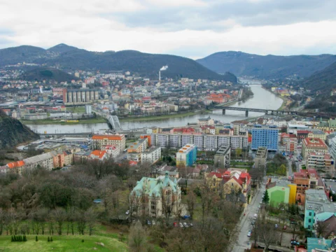 Ústí nad Labem ulice Přístavní centrum 2009