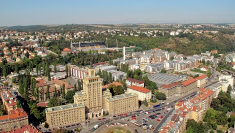 Hotel International Praha 6 a bývalá tramvajová konečná linky 25,26 – 2009