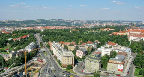 Patočkova ulice a Pražský hrad Praha 6 – výstavba tunelu Blanka 2007