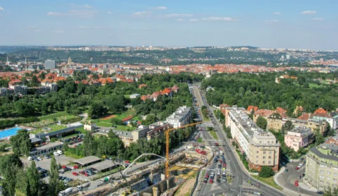 Patočkova ulice a Pražský hrad Praha 6 – výstavba tunelu Blanka 2007