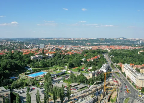 Patočkova ulice a Pražský hrad Praha 6 – výstavba tunelu Blanka 2007