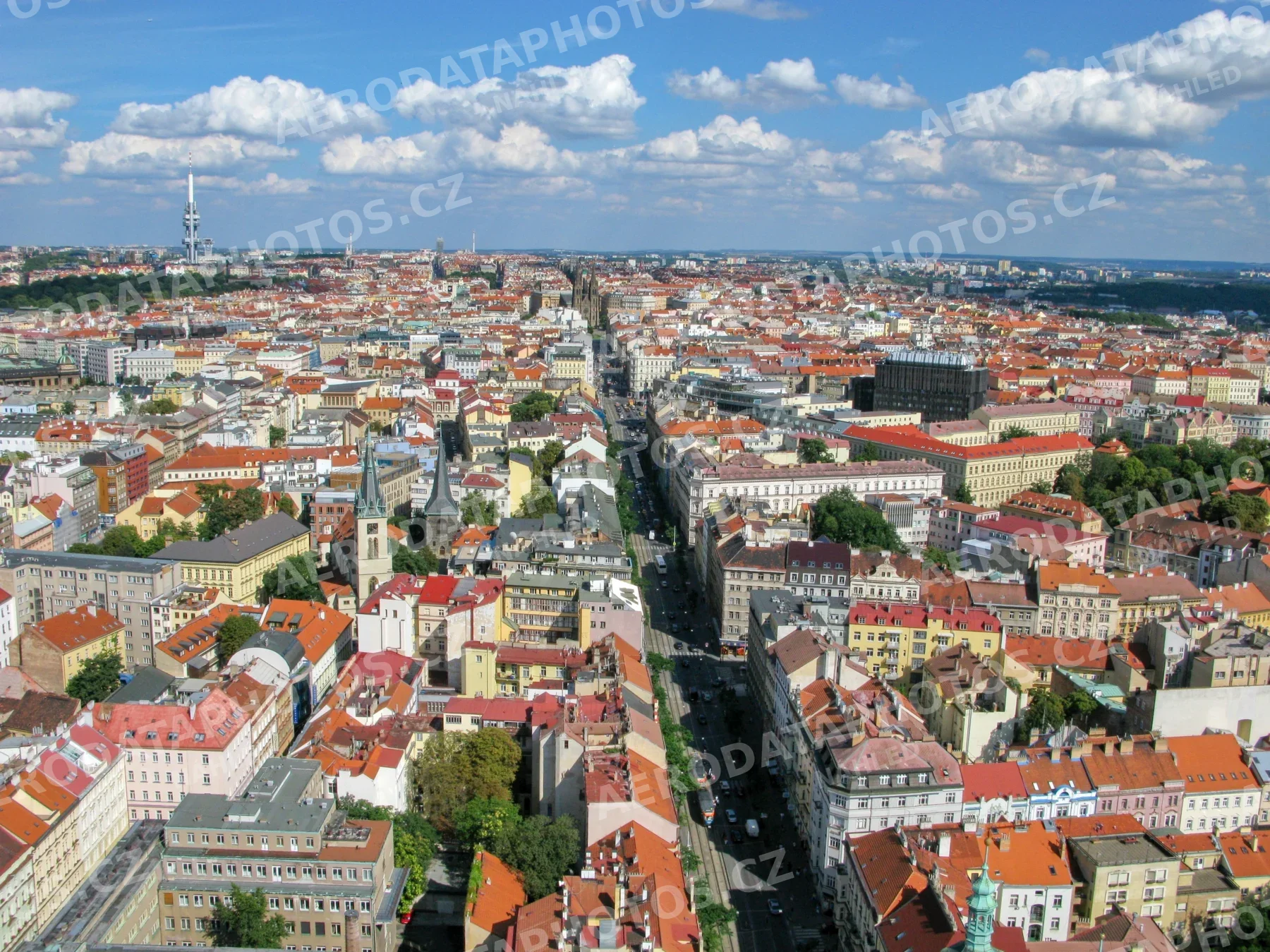 Ječná ulice a Karlovo náměstí Praha 2008