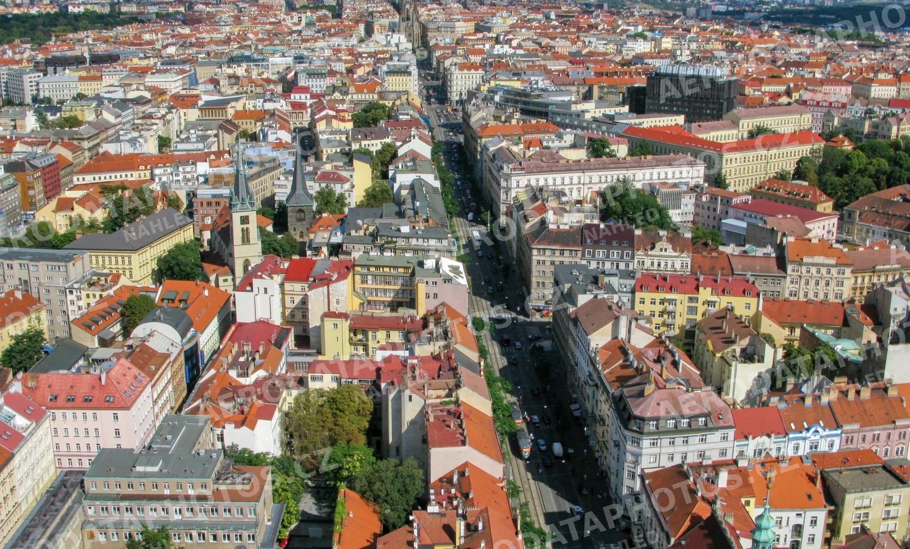 Ječná ulice a Karlovo náměstí Praha 2008