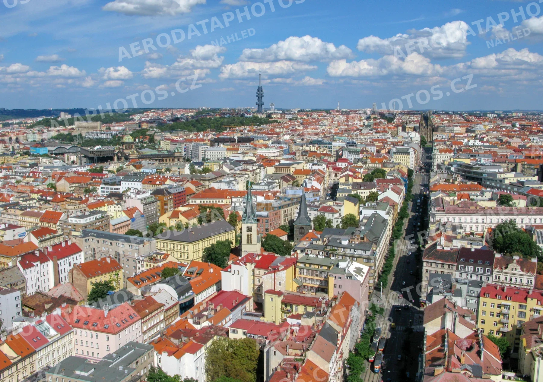 Ječná ulice a Karlovo náměstí Praha 2008