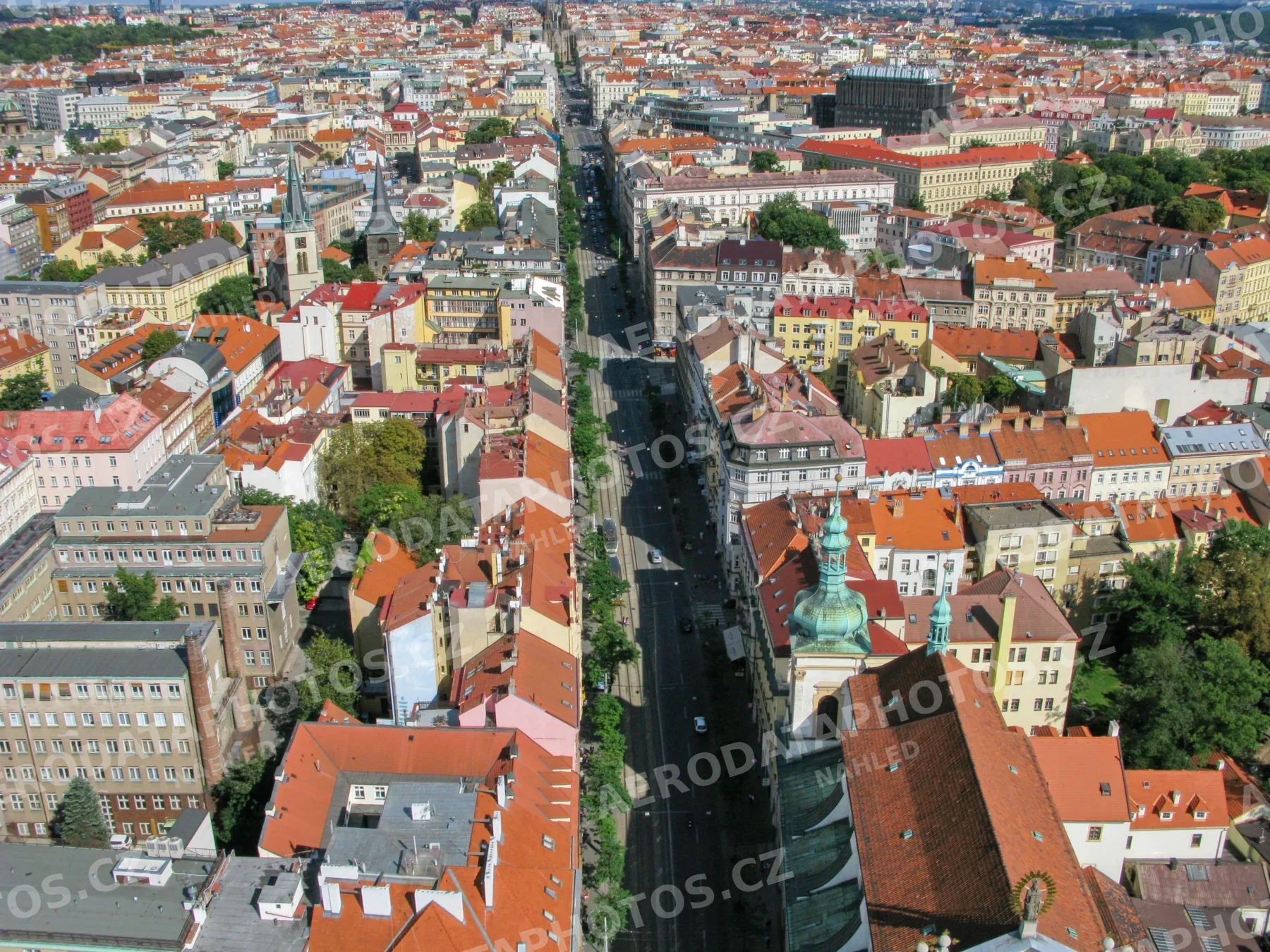 Ječná ulice a Karlovo náměstí Praha 2008