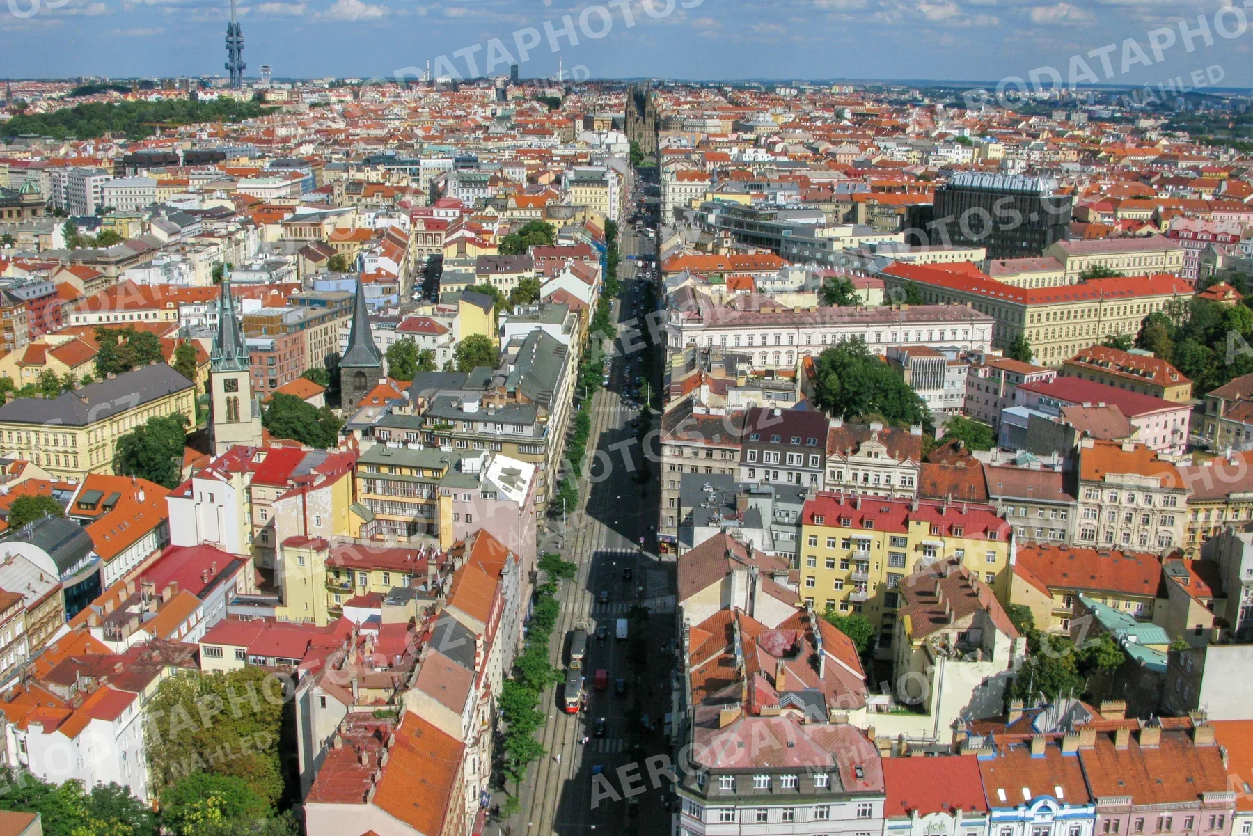 Ječná ulice a Karlovo náměstí Praha 2008