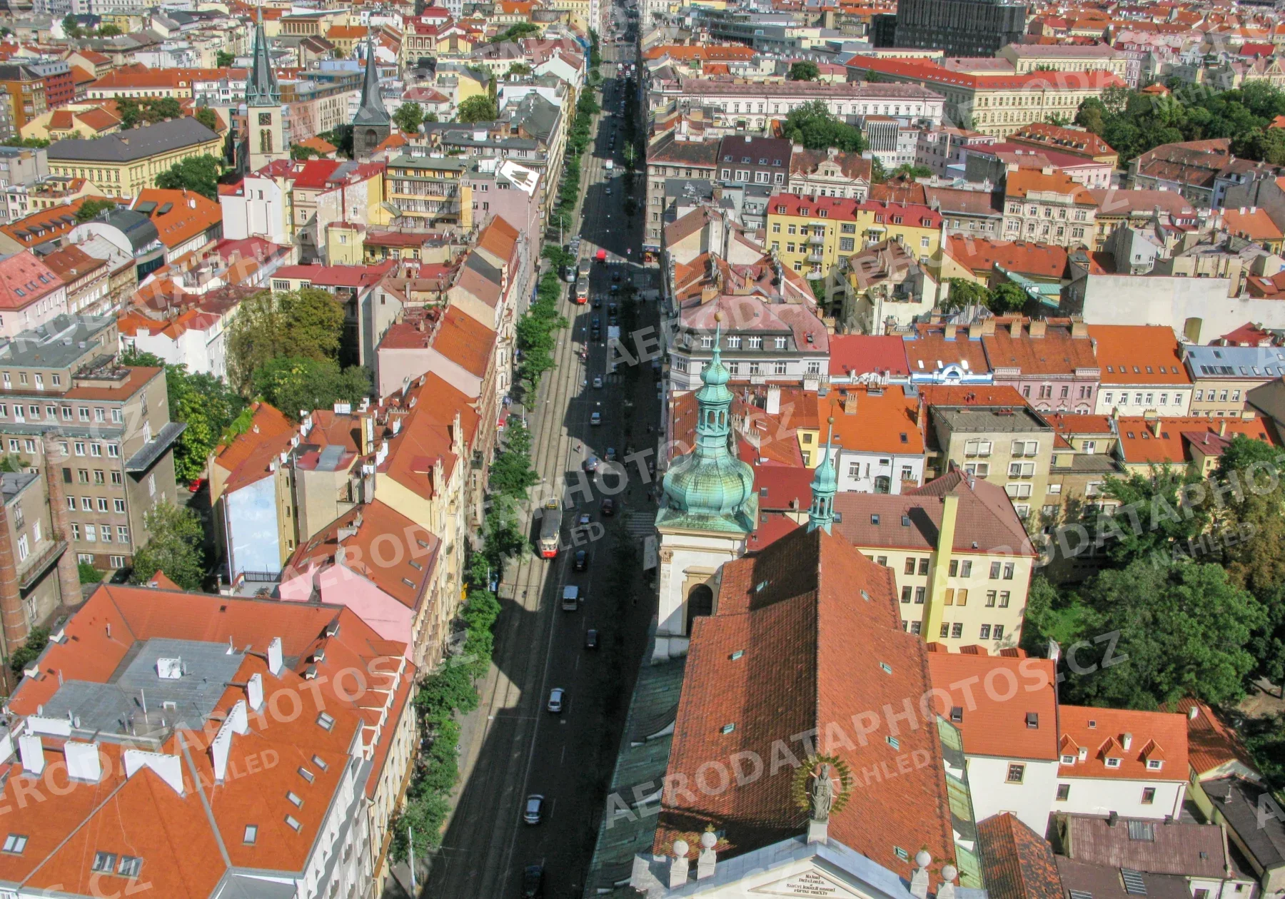 Ječná ulice a Karlovo náměstí Praha 2008