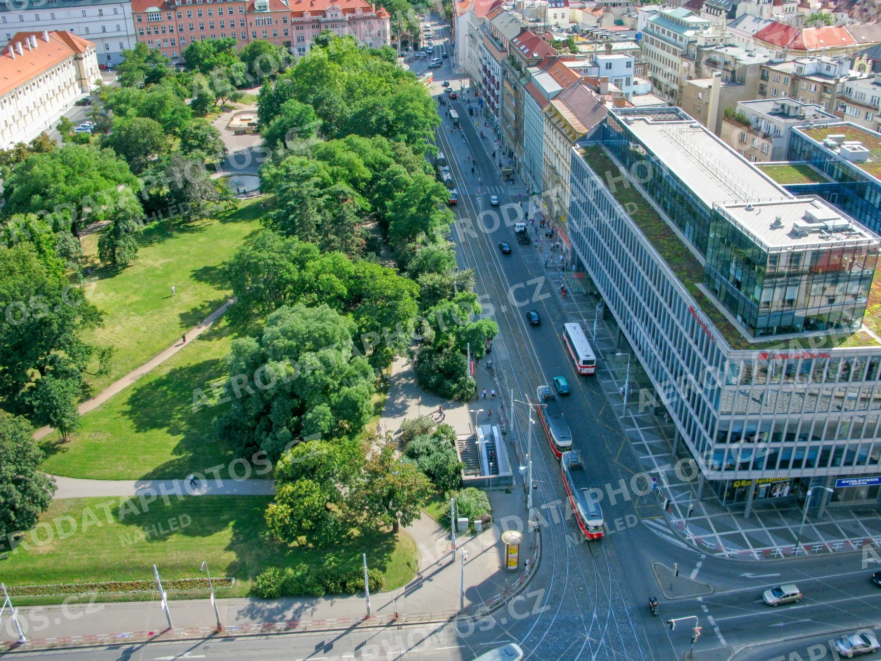 Ječná ulice a Karlovo náměstí Praha 2008