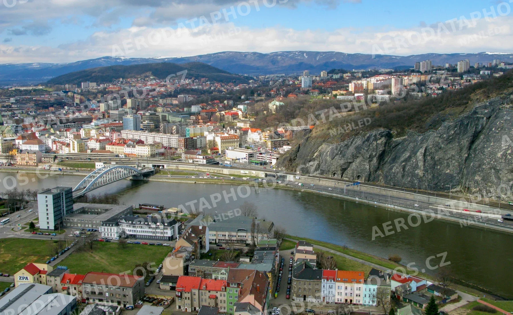 Ústí nad Labem ulice Přístavní centrum 2009