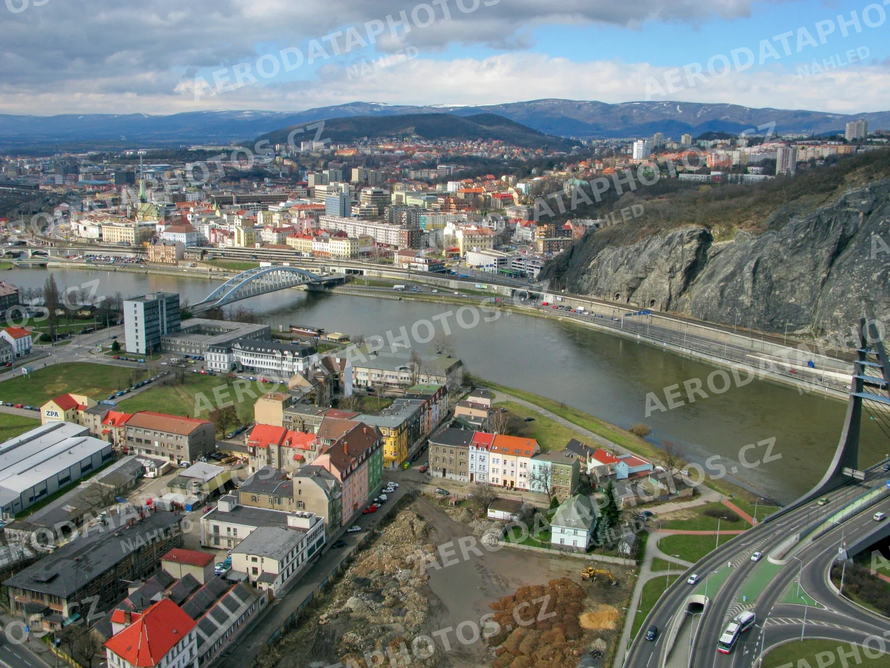Ústí nad Labem ulice Přístavní centrum 2009