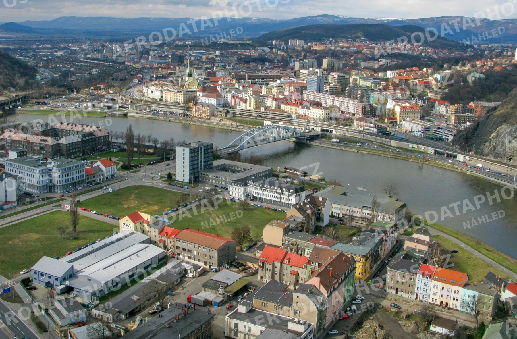 Ústí nad Labem ulice Přístavní centrum 2009