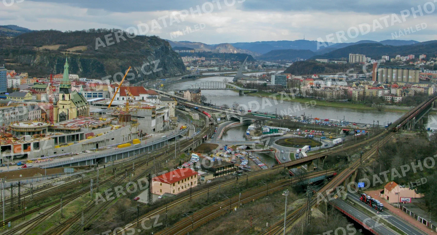 Ústí nad Labem ulice Přístavní centrum 2009