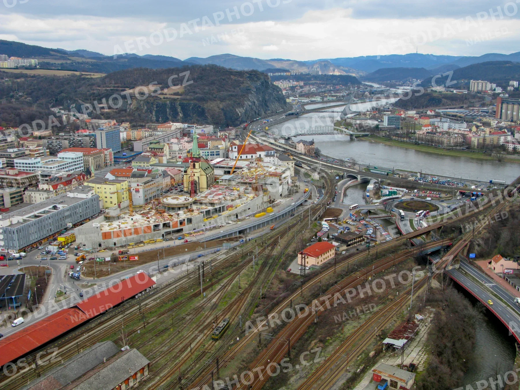 Ústí nad Labem ulice Přístavní centrum 2009