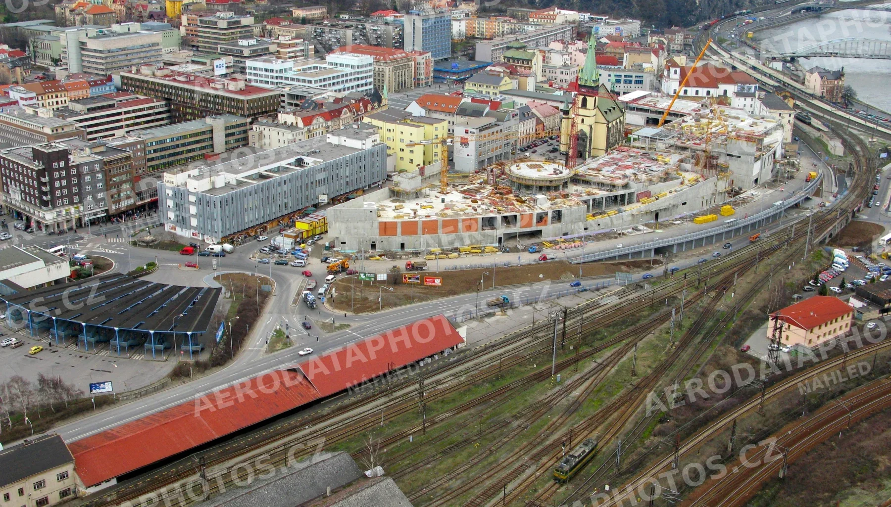 Ústí nad Labem ulice Přístavní centrum 2009