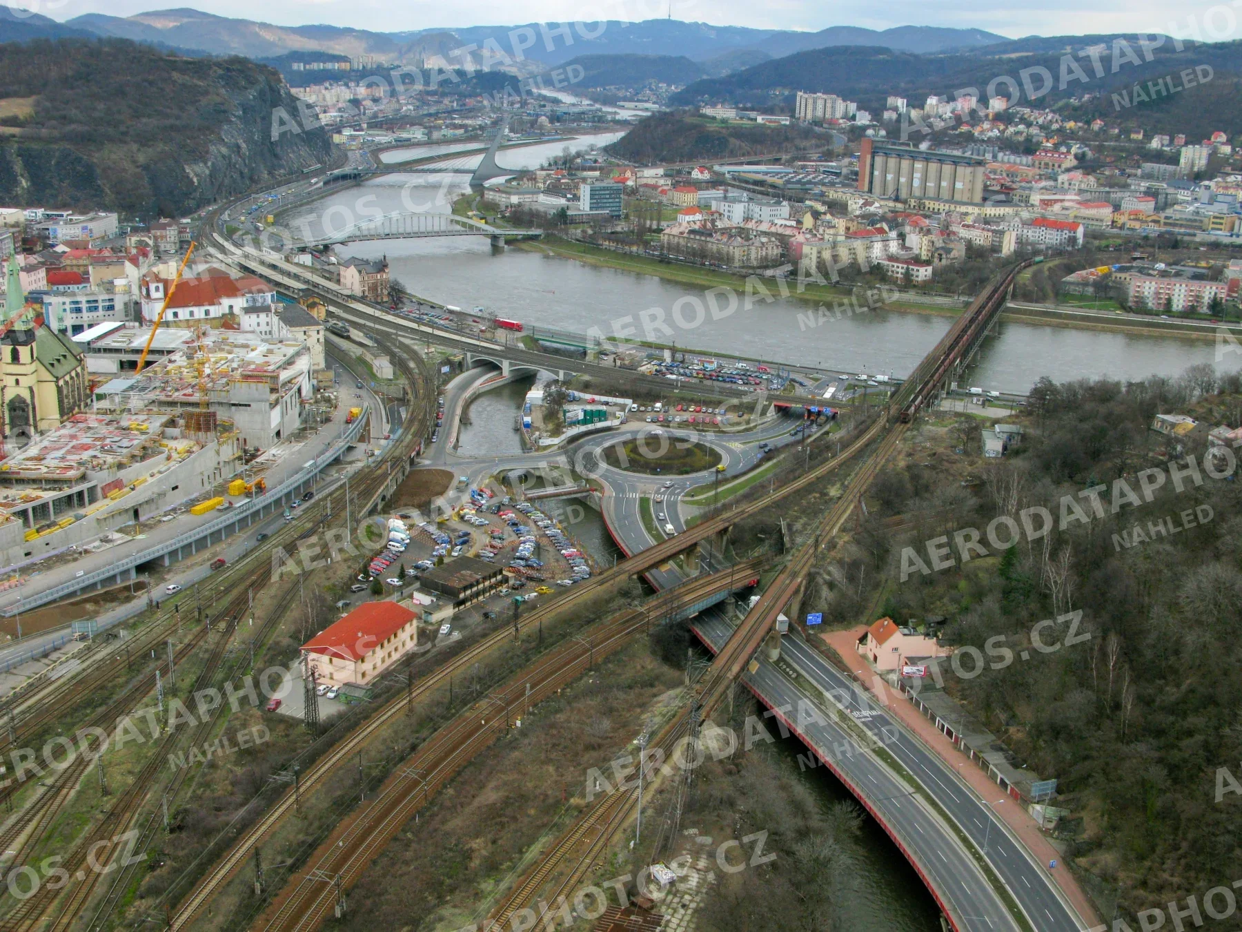 Ústí nad Labem ulice Přístavní centrum 2009