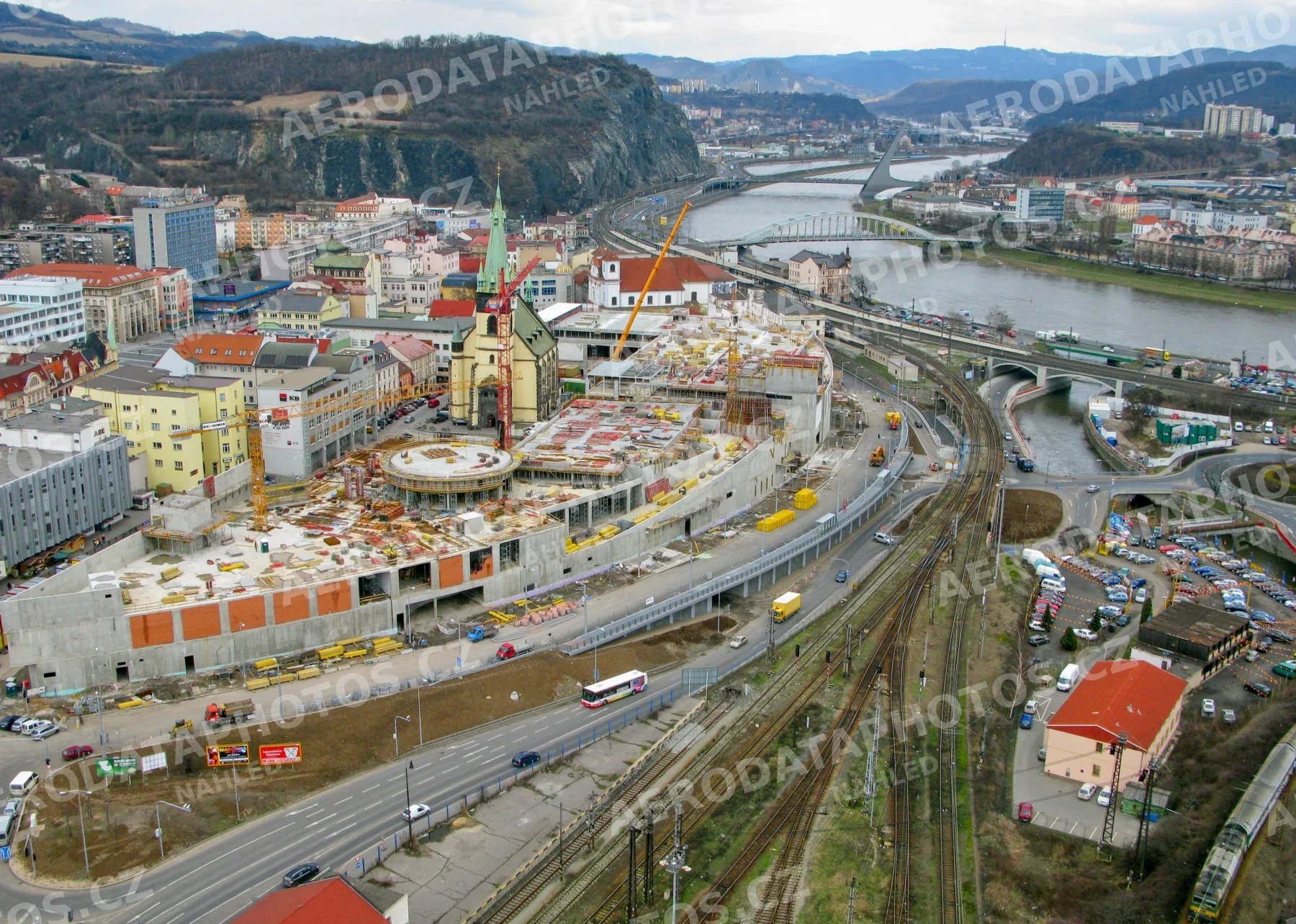 Ústí nad Labem ulice Přístavní centrum 2009