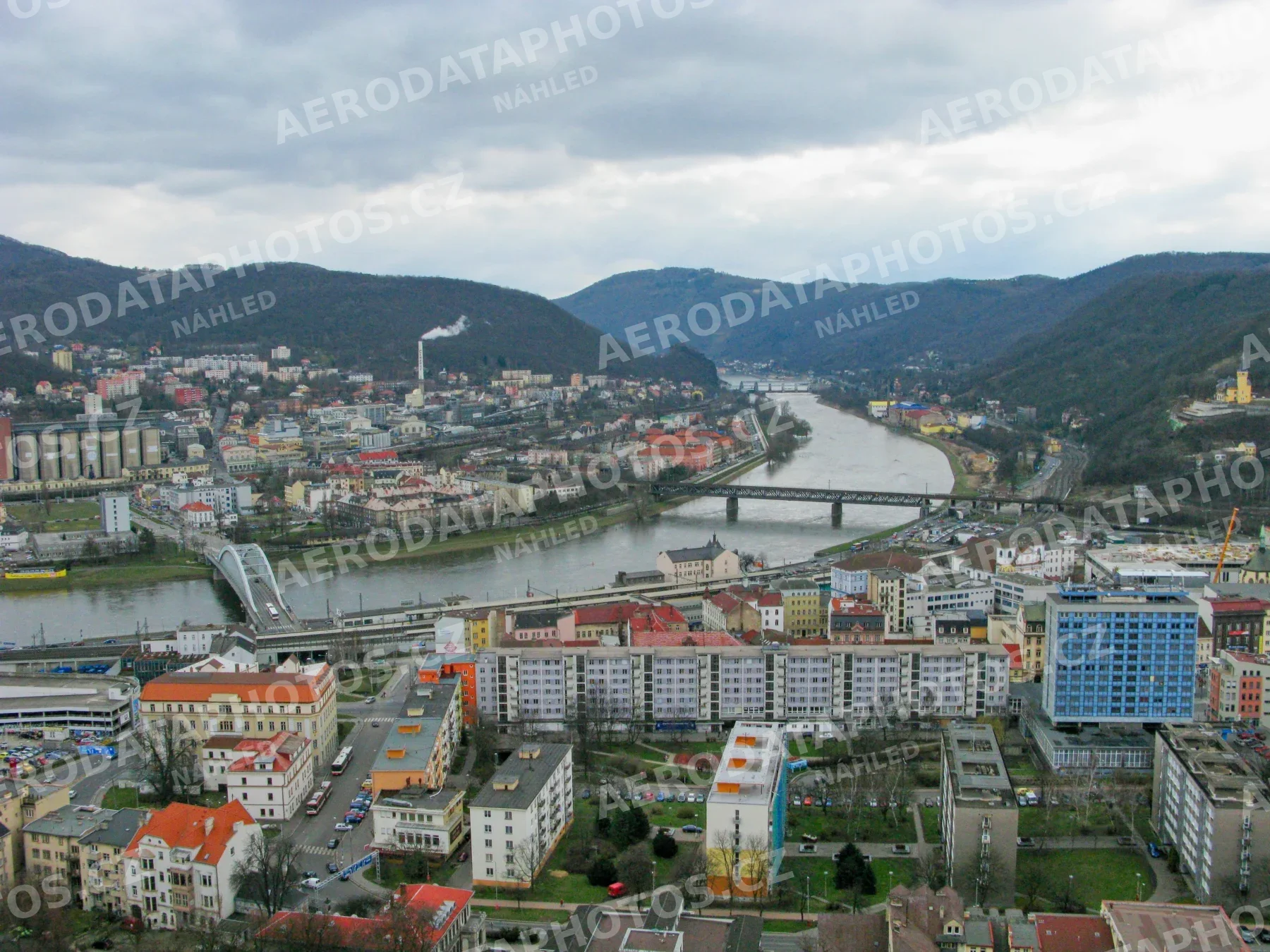 Ústí nad Labem ulice Přístavní centrum 2009