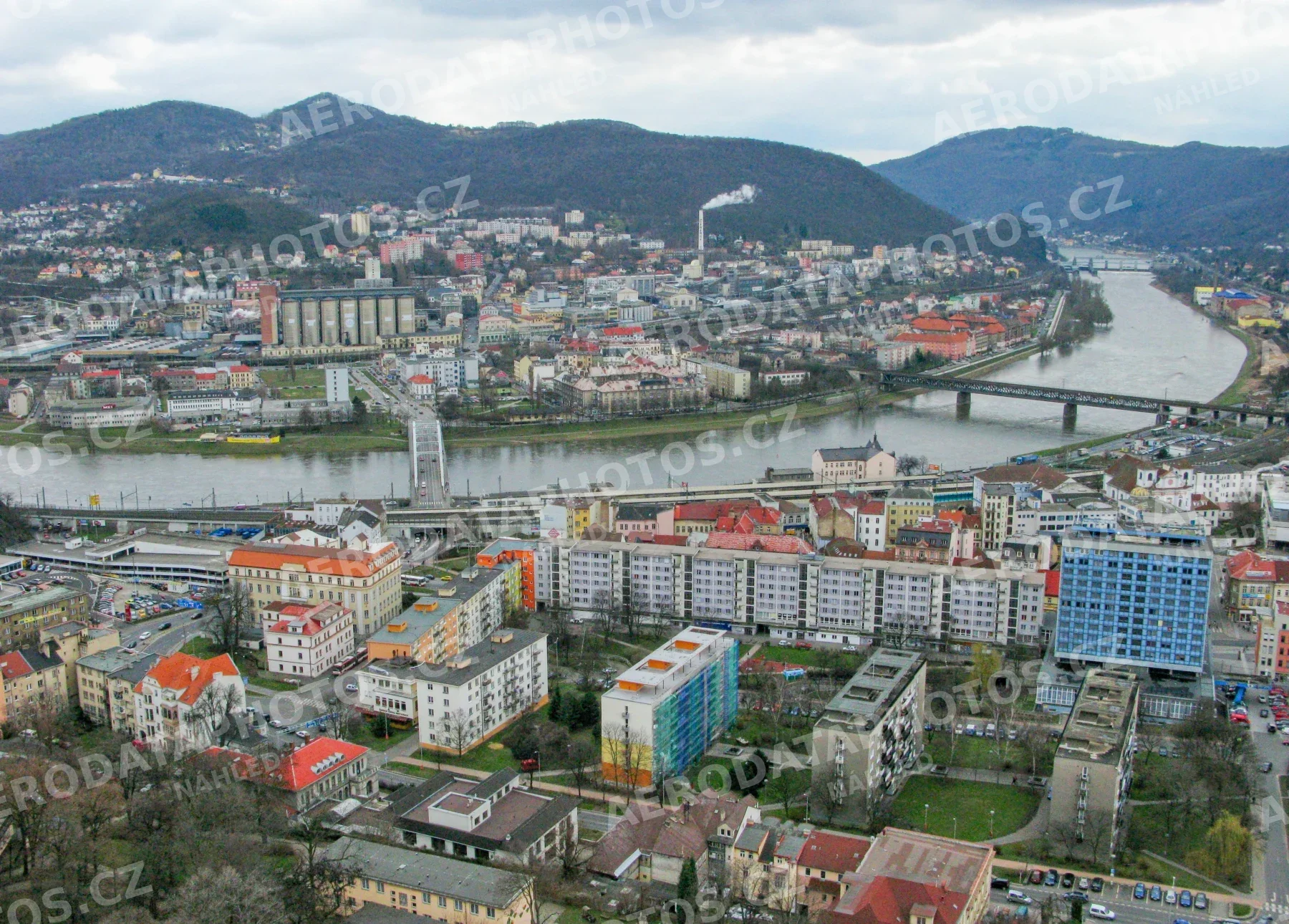 Ústí nad Labem ulice Přístavní centrum 2009