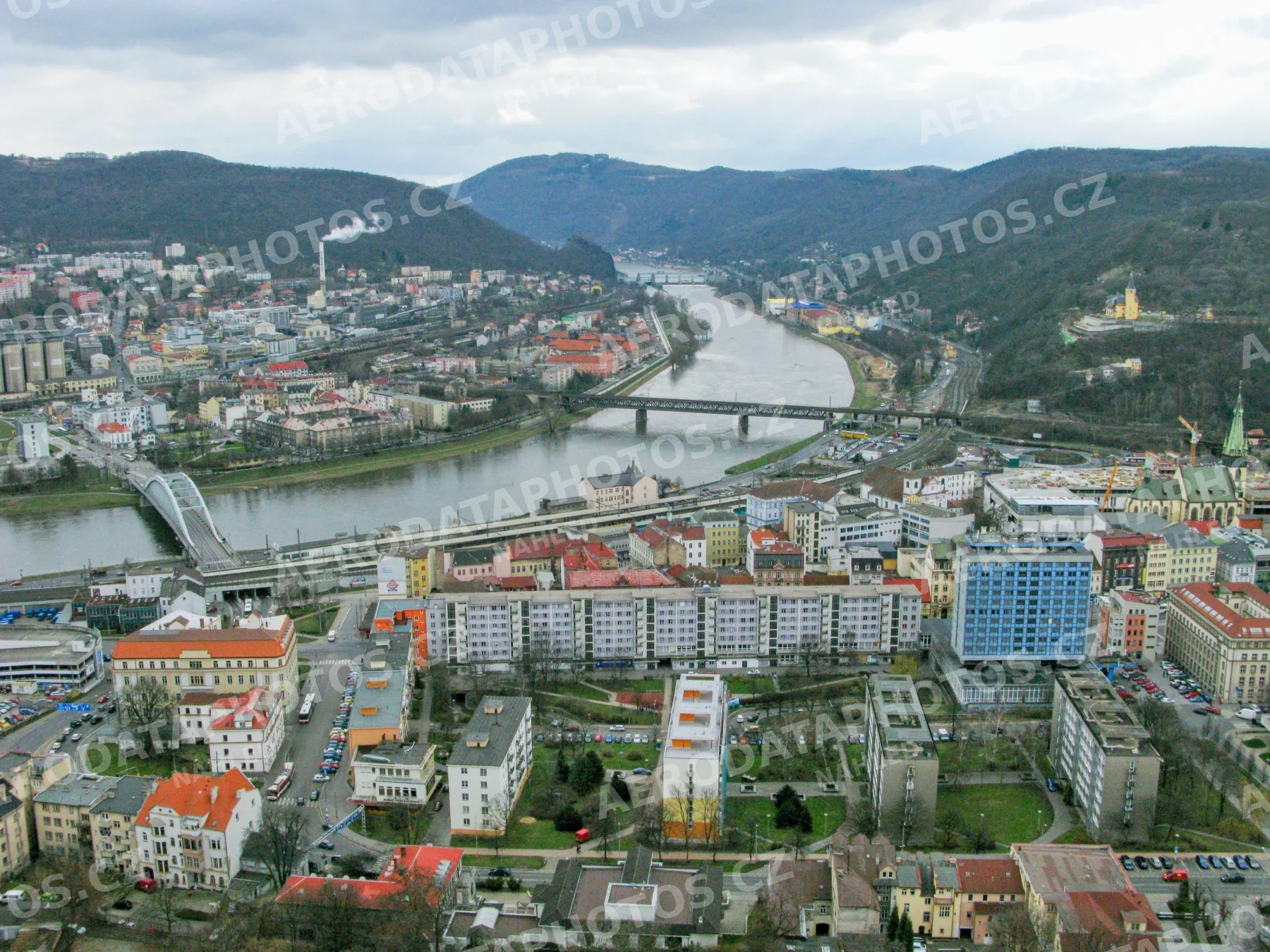 Ústí nad Labem ulice Přístavní centrum 2009