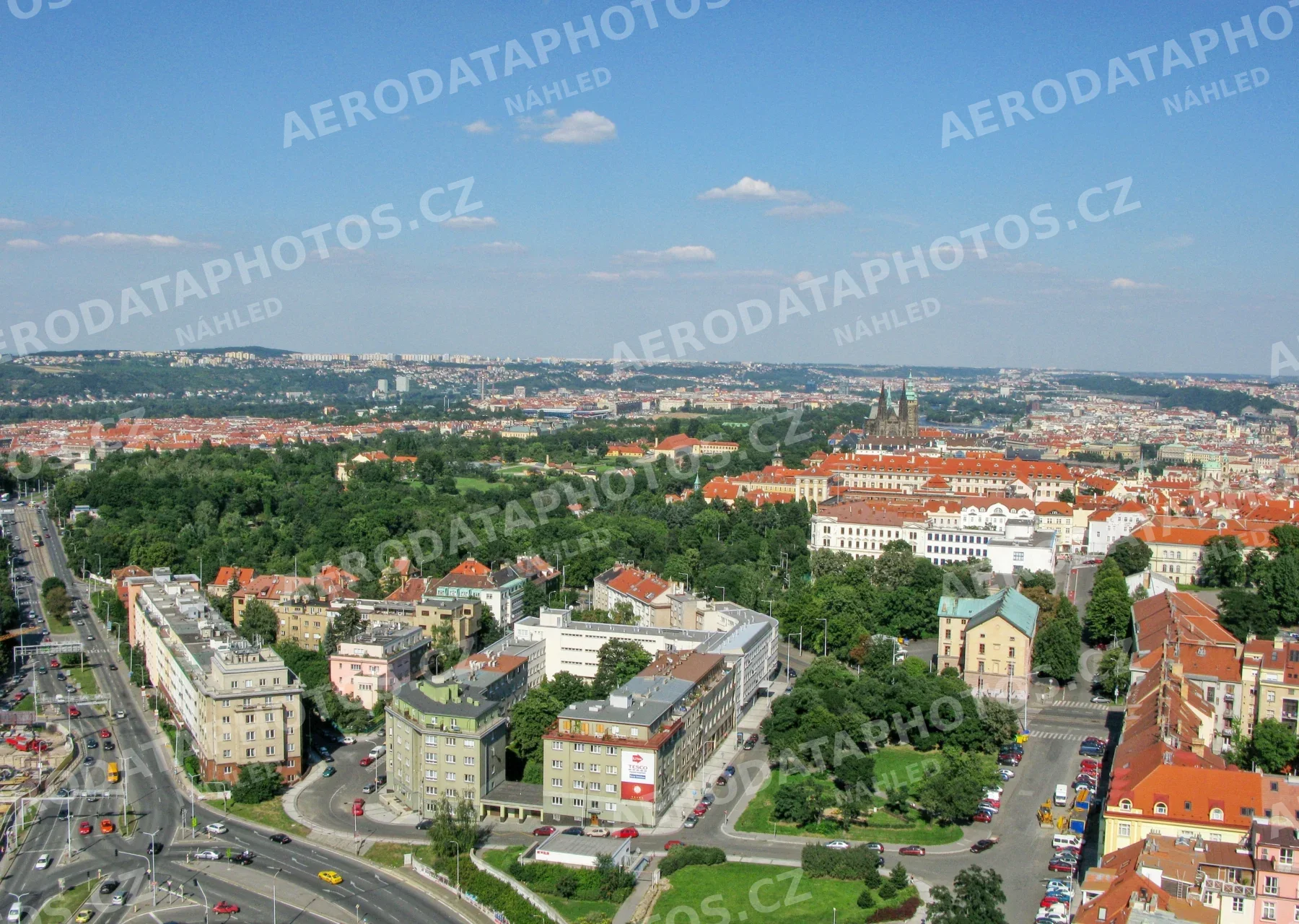 Patočkova ulice a Pražský hrad Praha 6 – výstavba tunelu Blanka 2007