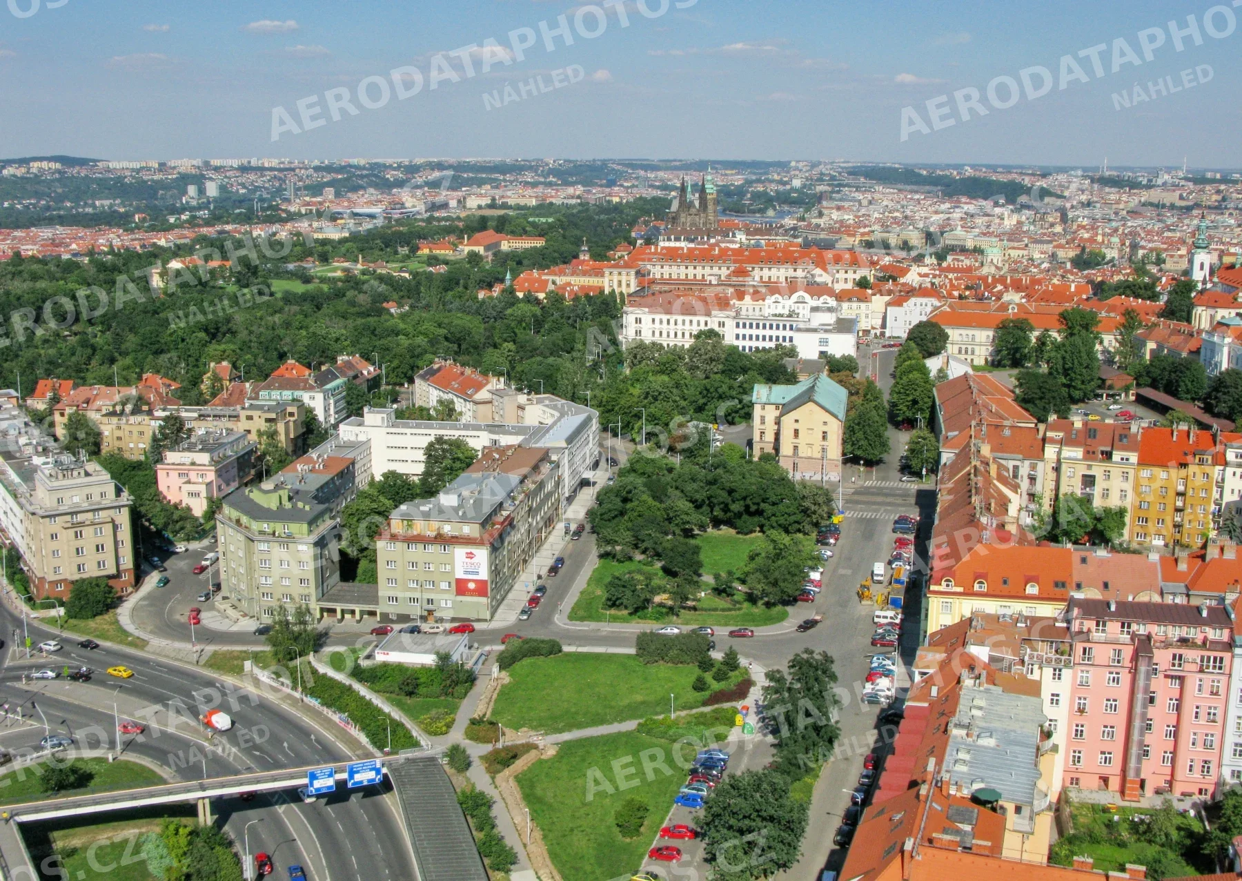 Patočkova ulice a Pražský hrad Praha 6 – výstavba tunelu Blanka 2007