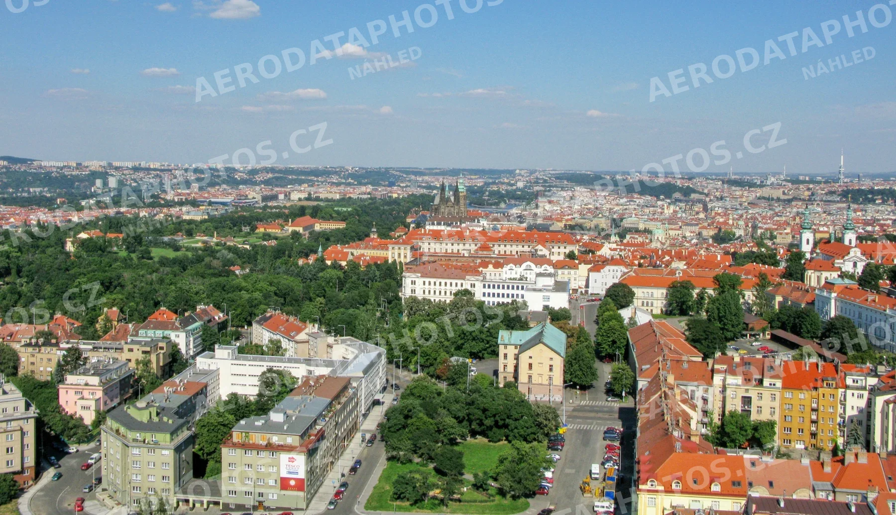 Patočkova ulice a Pražský hrad Praha 6 – výstavba tunelu Blanka 2007