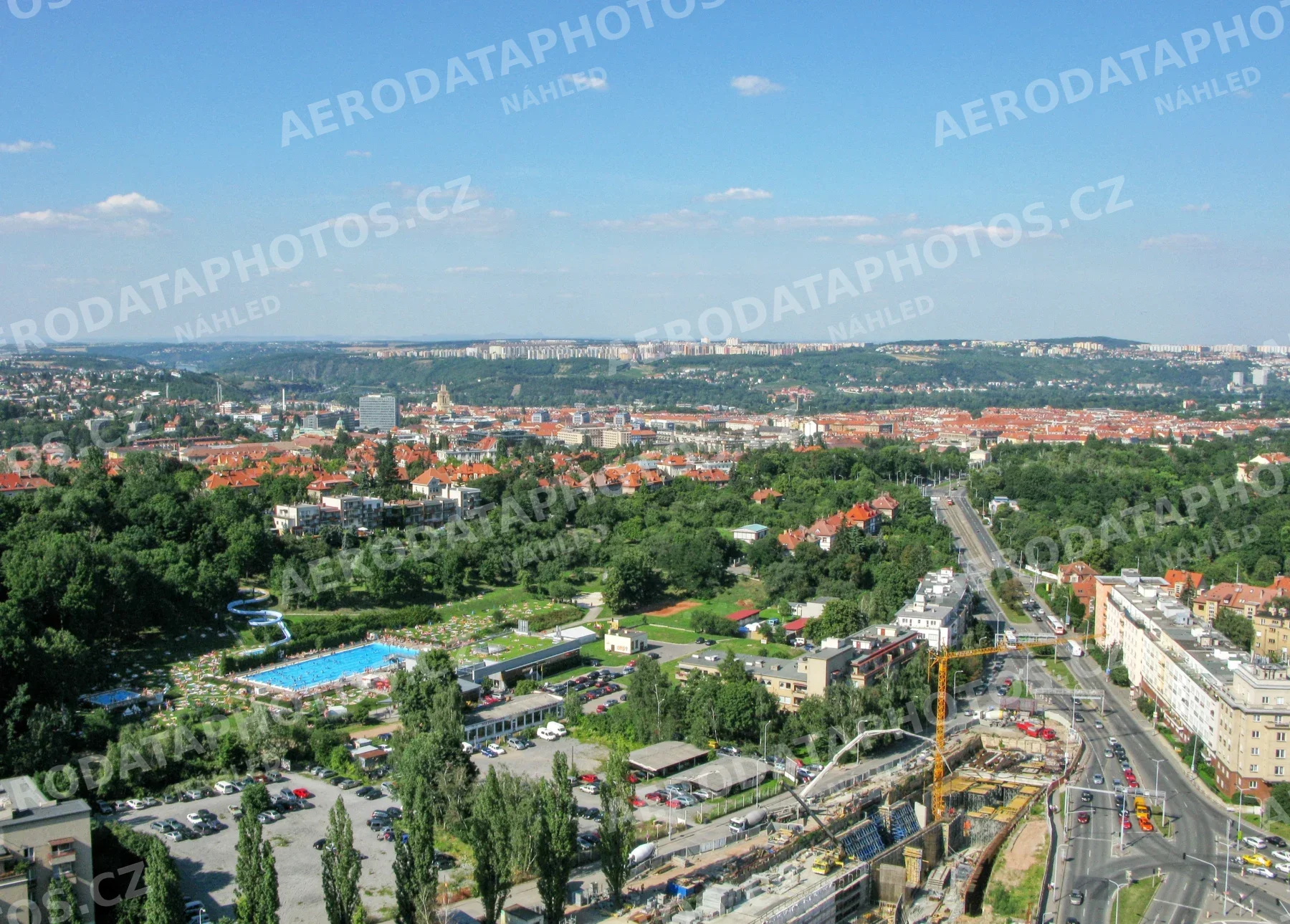 Patočkova ulice a Pražský hrad Praha 6 – výstavba tunelu Blanka 2007
